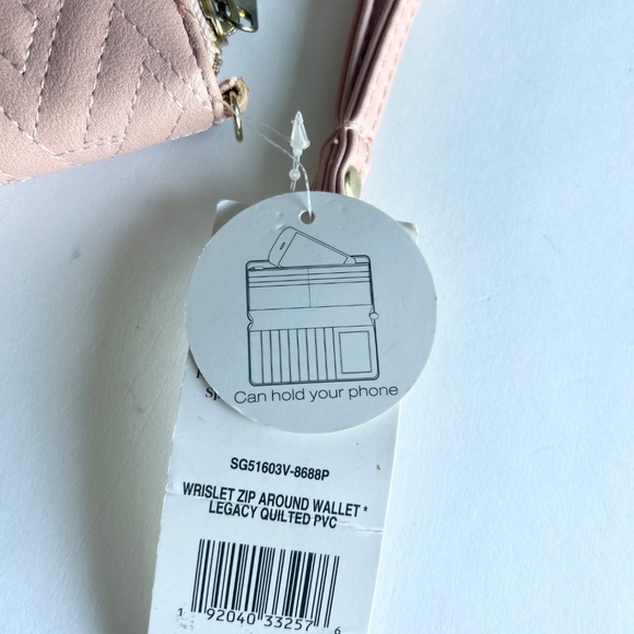 New Adrienne Vittadini Pink Leather Zip Around Wallet - Picture 12 of 16